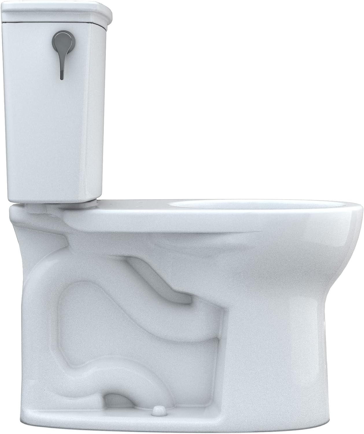 Toto CST785CEFG01 Drake Transitional Round 1.28 GPF Universal Height Tornado Flush Toilet with Cefiontect Cotton White