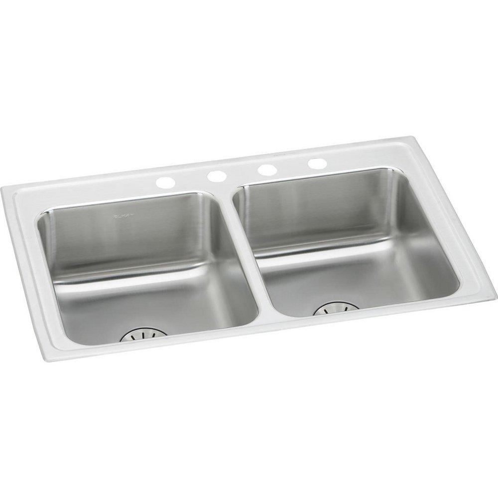 Elkay LRAD291865PD3 Lustertone 29 x 18 x 6-1/2 Double Bowl Drop-in Sink