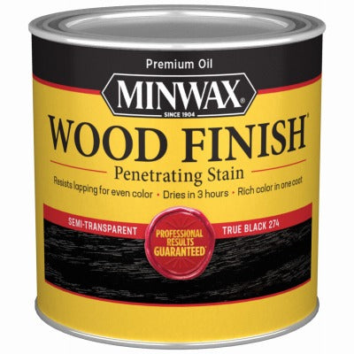 MINWAX Minwax 227644444 Oil Based Wood Finish 0.5 Pint True Black