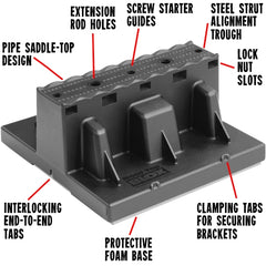 Roof Top Blox 80600 Pipe Support Adjustable 8-7/8 x 8-7/8 x 4-1/2