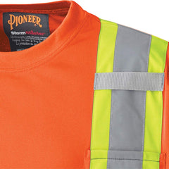 Pioneer V1051250U-L High Visibility Birdseye Long Sleeved Safety Shirt Orange Large