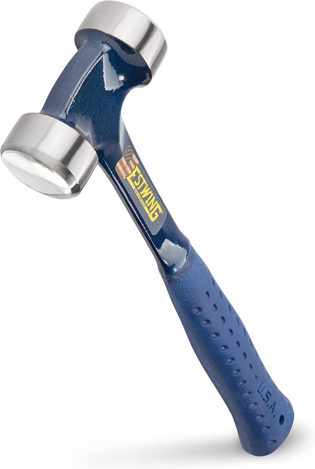 Estwing E3-40L Lineman's Hammer - 40 oz Electrical Utility Tool with Smooth Face & Shock Reduction Grip - Blue