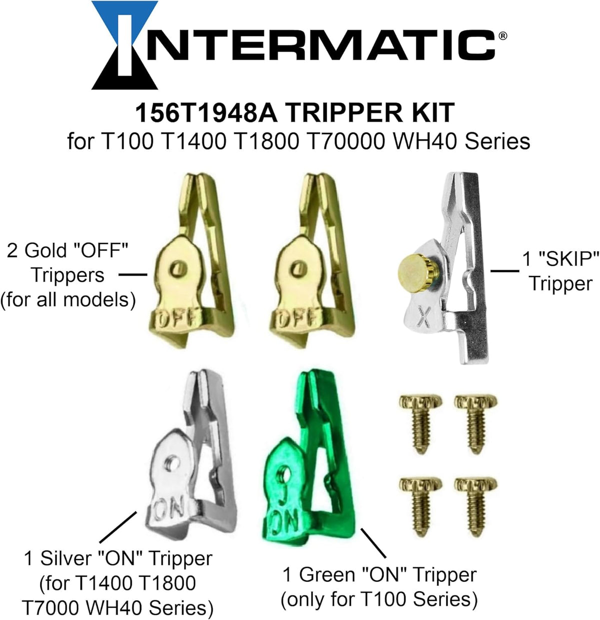 Intermatic 156T1948A Trippers Set for T170 T1400 T1800 Timers