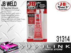 J-B Weld 31314 High Temperature RTV Silicone Gasket Maker and Sealant - Red - 3 Ounce