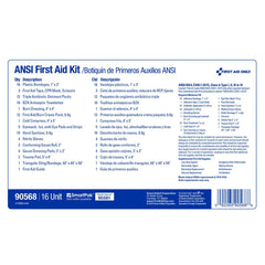 First Aid Only 90568 Unitized ANSI Compliant Class A Type III First Aid Kit 25 Person 16 Unit