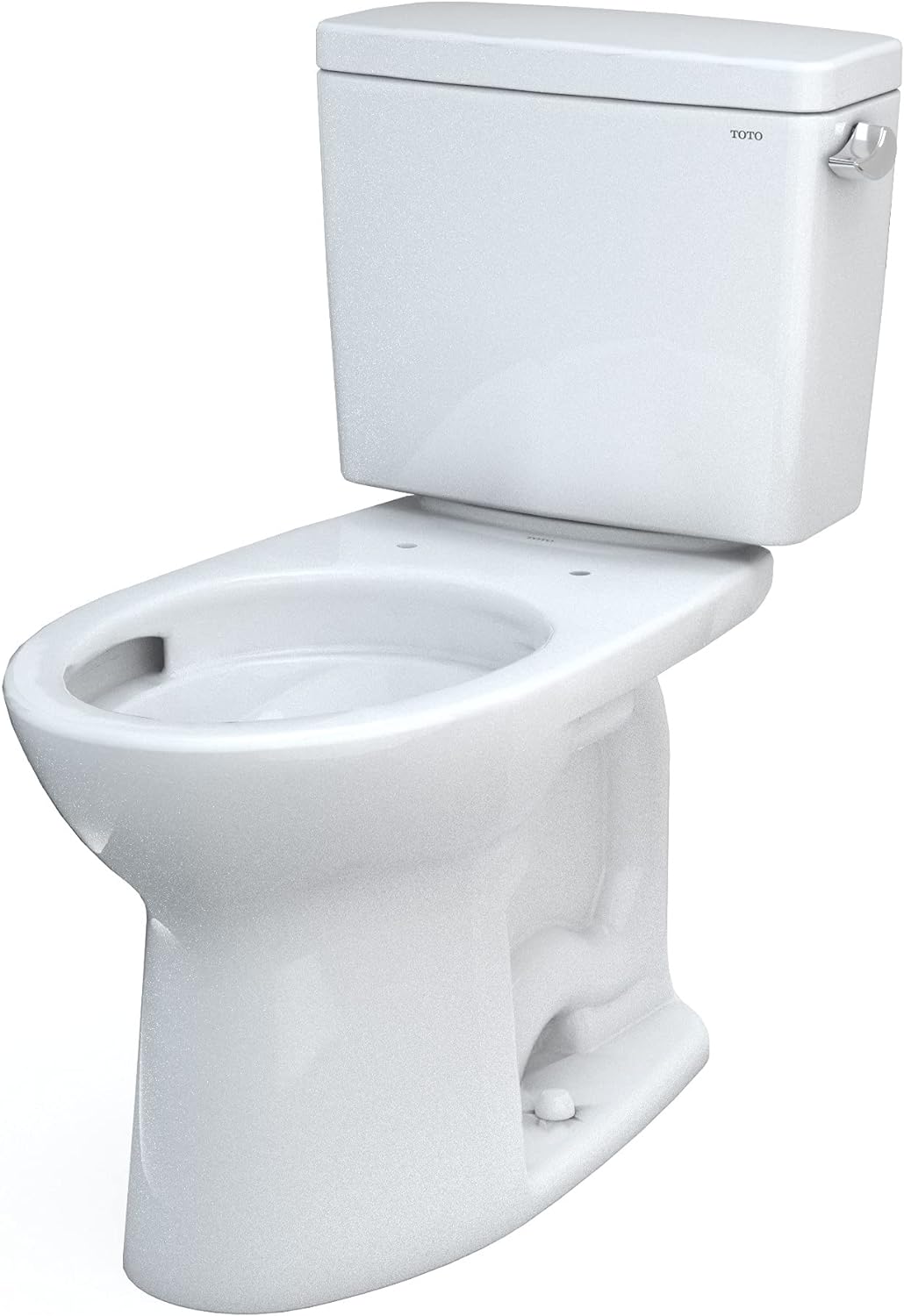 Toto CST776CEFRG.10#01 Drake Two-Piece Elongated 1.28 GPF Universal Height Tornado Flush Toilet with CEFIONTECT and Right-Hand Trip Lever 10 Inch Rough-In Cotton White