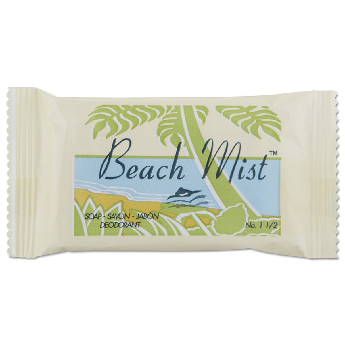 Beach Mist BHMNO15A Face and Body Soap, Foil Wrapped, Fragrance, 1.5 oz. Bar (Pack of 500)