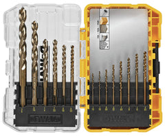 DEWALT DWA1240 Cobalt Alloy Steel Drill Bit Set with Pilot Point 14-Piece