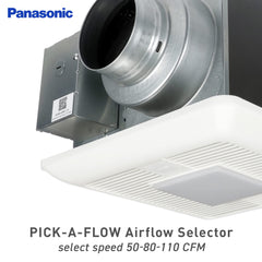 Panasonic FV-0511VKL2 WhisperGreen Select Fan/Light 50-80-110 CFM