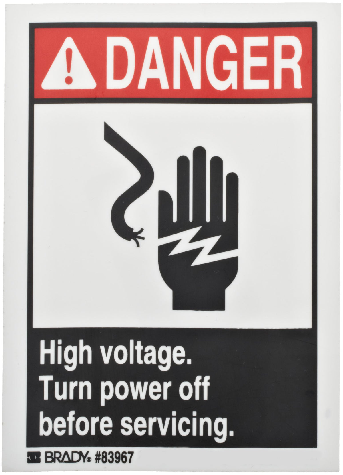 BRADY 83967 SIGNS AND SIGN HOLDERS