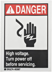 Brady 83967 Sign Danger 3-1/2 Height 5 Width Replacement MPN