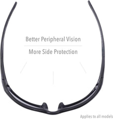 Honeywell Uvex Hypershock Safety Glasses S2951HS Black Frame with SCT-Blue Lens HydroShield Anti-Fog Coating 5.6 x 1.7 inch