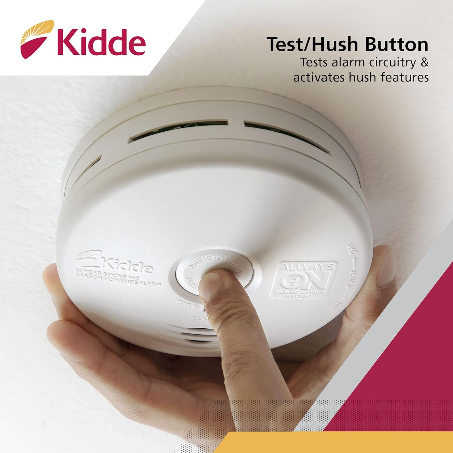 Kidde P3010K-CO Smoke & Carbon Monoxide Alarm 10-Year Battery 1 Pack