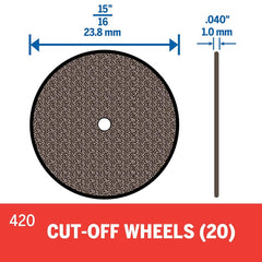 Dremel 420 Cut Off Wheel 20-Piece