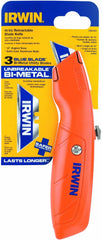 IRWIN 2082300 Hi-Vis Retractable Utility Knife, Orange