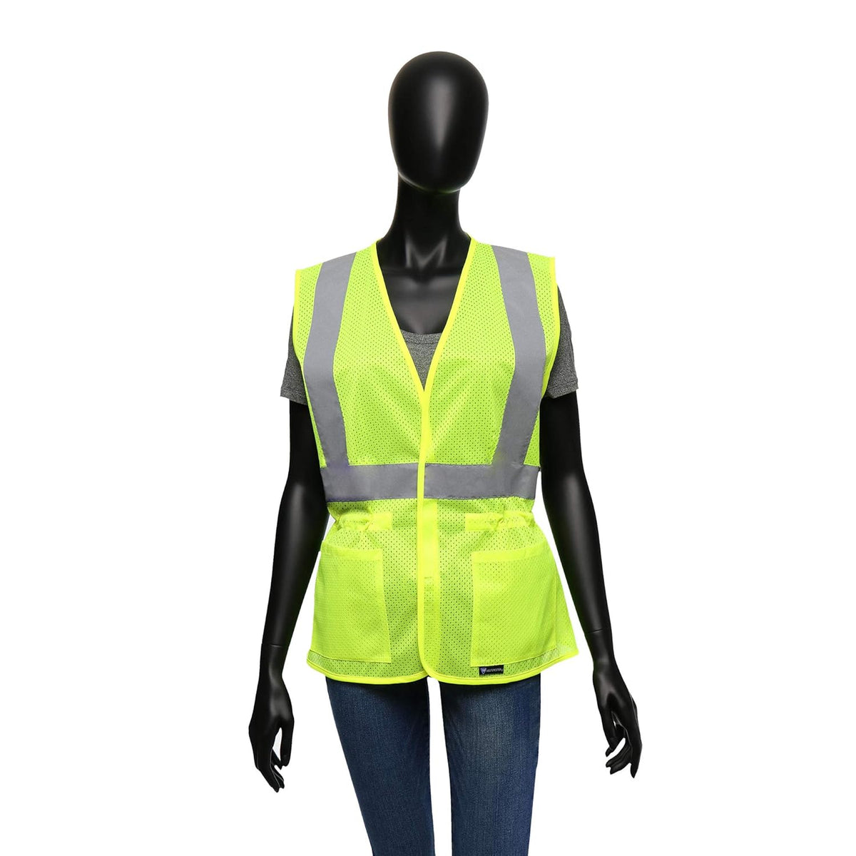 West Chester 47207/SM Class 2 High Visibility Ladies Adjustable Vest with Reflective Tape S-M