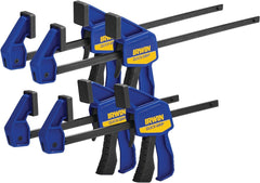 IRWIN 1964748 IRWINQUICK-GRIPOne-Handed Mini Bar Clamp 4 Pack, (2) 6, (2) 12