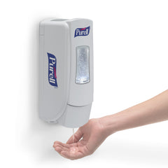 Purell 8720-06 ADX-7 Push-Style Hand Sanitizer Dispenser, White, 700 mL Refill Size