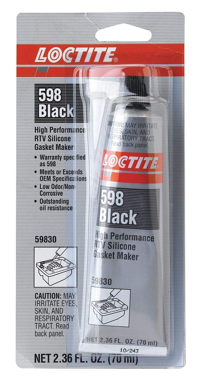 Loctite 234609 RTV Gasket Maker SI 598 2.37 fl oz Tube Black