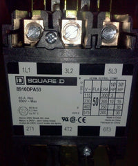 Square D 8910DPA53V09 Definite Purpose Contactor 50 Amp 3 Pole 208/240VAC Replacement 42DF35AG