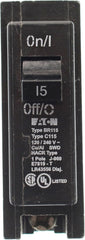 EATON BR115 Single Pole Interchangeable Circuit Breaker, 120V, 15-Amp