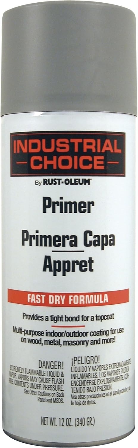 Rust-Oleum 1680830 Industrial Choice 1600 System Multi-Purpose Spray Primer 12 oz Gray