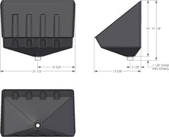 Camco 11470 Tankless Water Heater Drain Pan with PVC Fitting