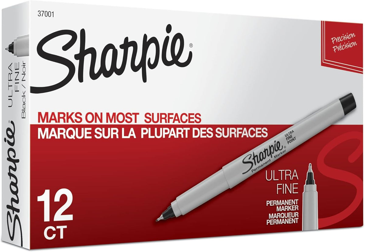 Sharpie 37001 Precision Permanent Markers Pack of 12