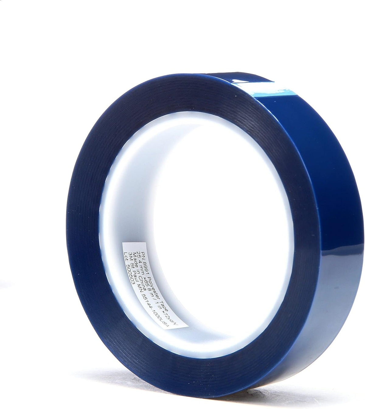 3M 70006745395 Polyester Tape 8991 Blue 1 Inch x 72 Yard 2.4 Mil 36 Rolls per Case Bulk