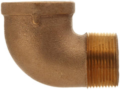 Merit Brass X103-20 Brass Pipe Fitting Class 125 90 Degree Elbow 1-1/4 NPT Male x 1-1/4 NPT Female