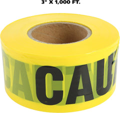 GreatNeck 10379 Caution Tape 3 Inch x 1000 Feet