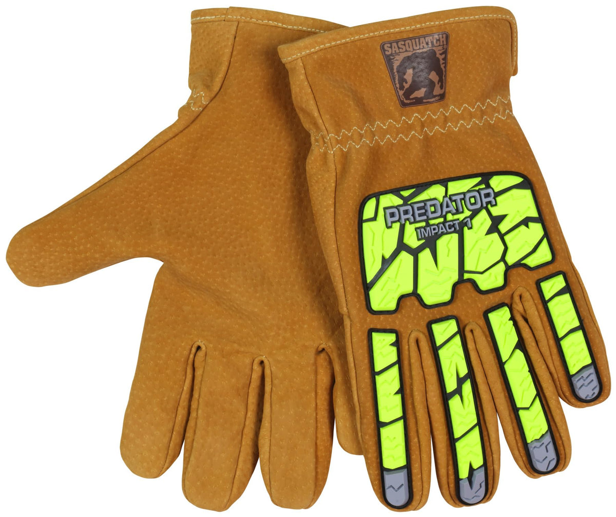 MCR Safety PD3430XXXL Predator Impact Sasquatch Leather Drivers Gloves, 3X-Large, HyperMax Liner