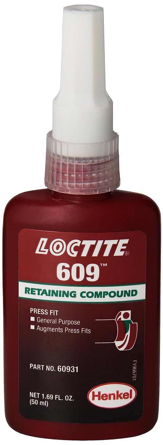 Loctite 135512 609 Retaining Compound General Purpose 50 mL Bottle Green 3000 psi