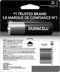 Duracell DURMN1300B2Z CopperTop D Alkaline Batteries 1.5V 2/Pack