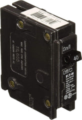 Eaton BR140 Type BR Miniature Circuit Breaker, 120/240 VAC, 40 A, 1 Pole, 10 kA