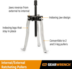 GearWrench 3628D Ratcheting Leg Puller 5 Ton