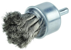 Weiler 10142 Knot Wire End Brush Stainless Steel 1-1/8 Dia 0.006 Wire