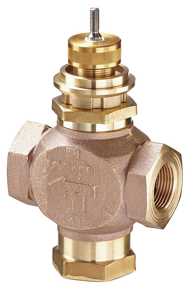 Johnson Controls VG7842NT 1 inch Three-Way Mixing Globe Valve Brass Trim