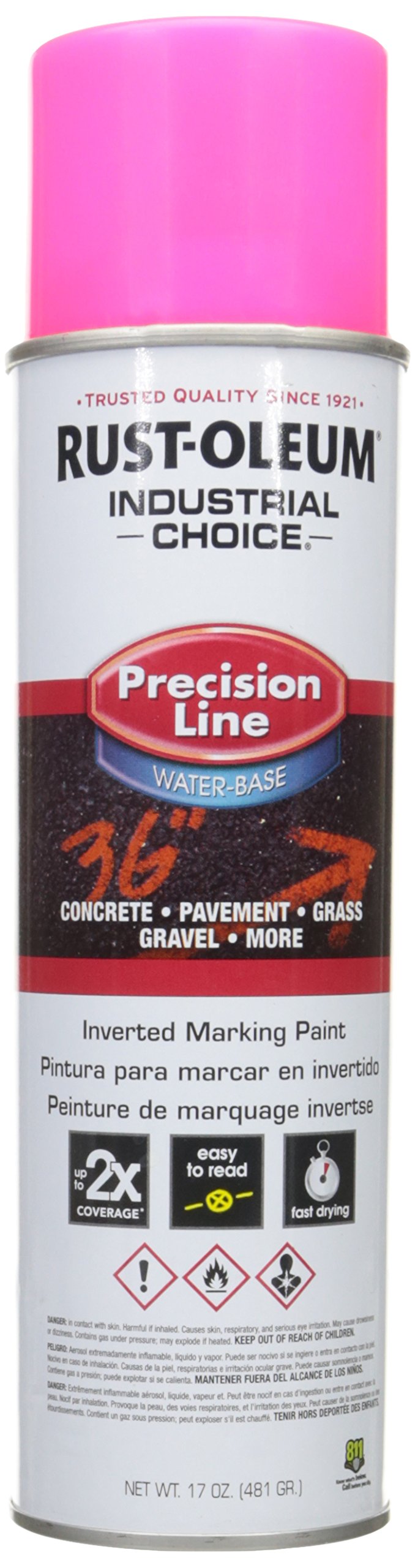 Rust-Oleum 1861838 Industrial Choice M1600/M1800 System Precision-Line Inverted Marking Paint 17 oz Pack of 12