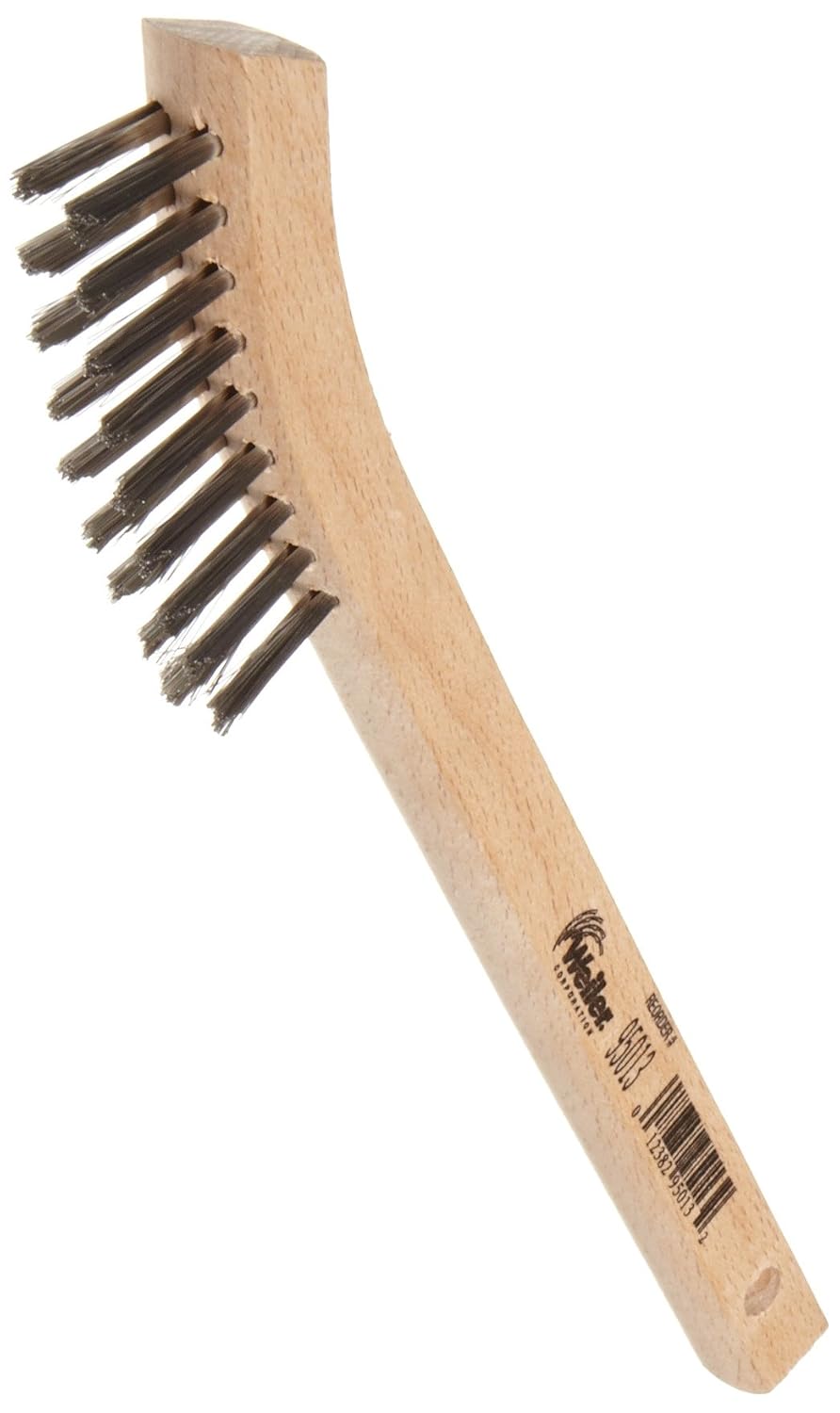 Weiler 95013 Small Hand Wire Scratch Brush Stainless Steel Fill Wood Block