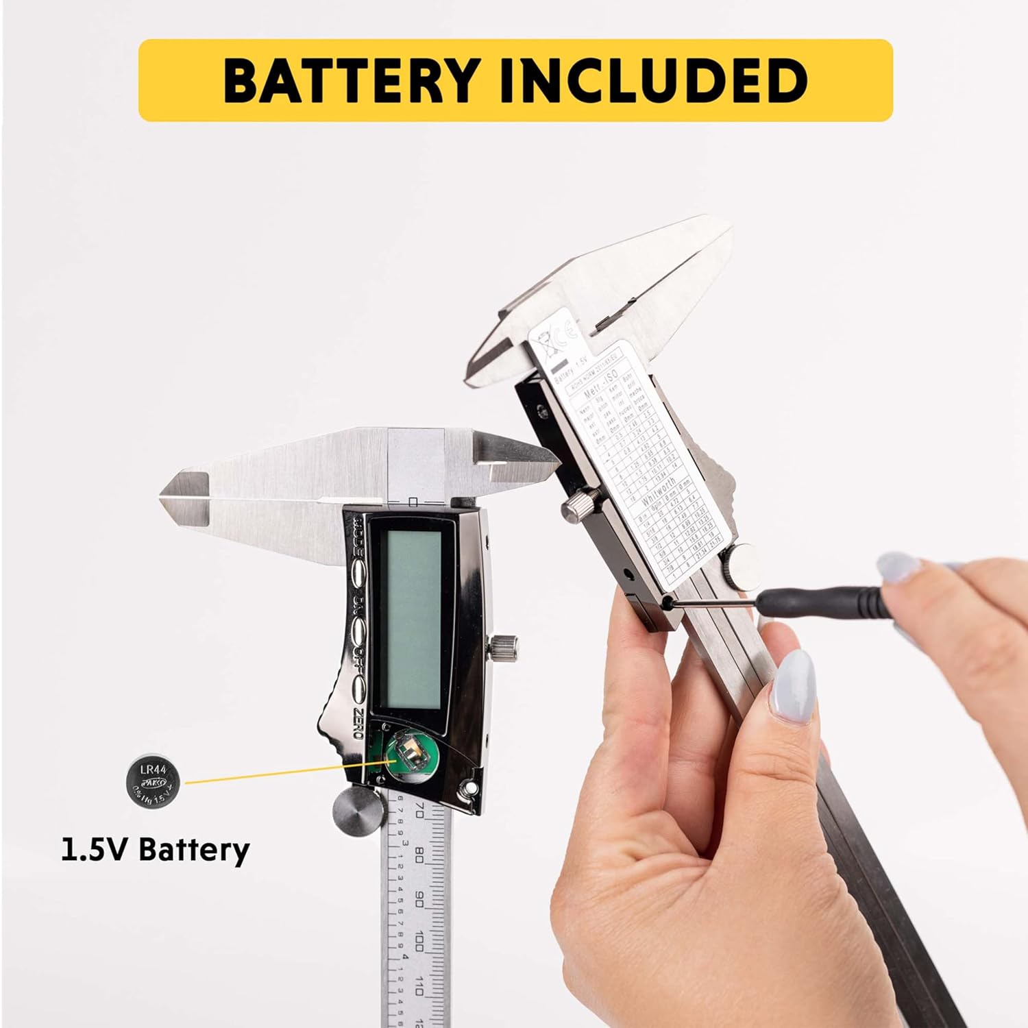 General Tools 147 Digital Caliper 6 Inches Precision Measuring Tool Stainless Steel Ruler