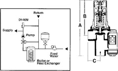 Honeywell D146M1040 Hydronic Pressure Differential Valve 1-1/4 inch FNPT 85 psi 50 gpm Brass