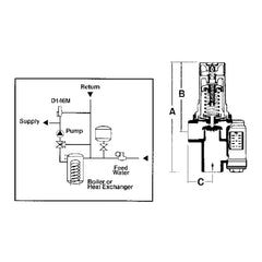 Honeywell D146M1032 Braukmann Sparco 3/4 Inch Differential Pressure Regulator With Indicator