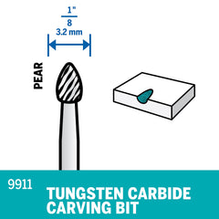 Dremel 9911 Tungsten Carbide Cutter 1/8 in