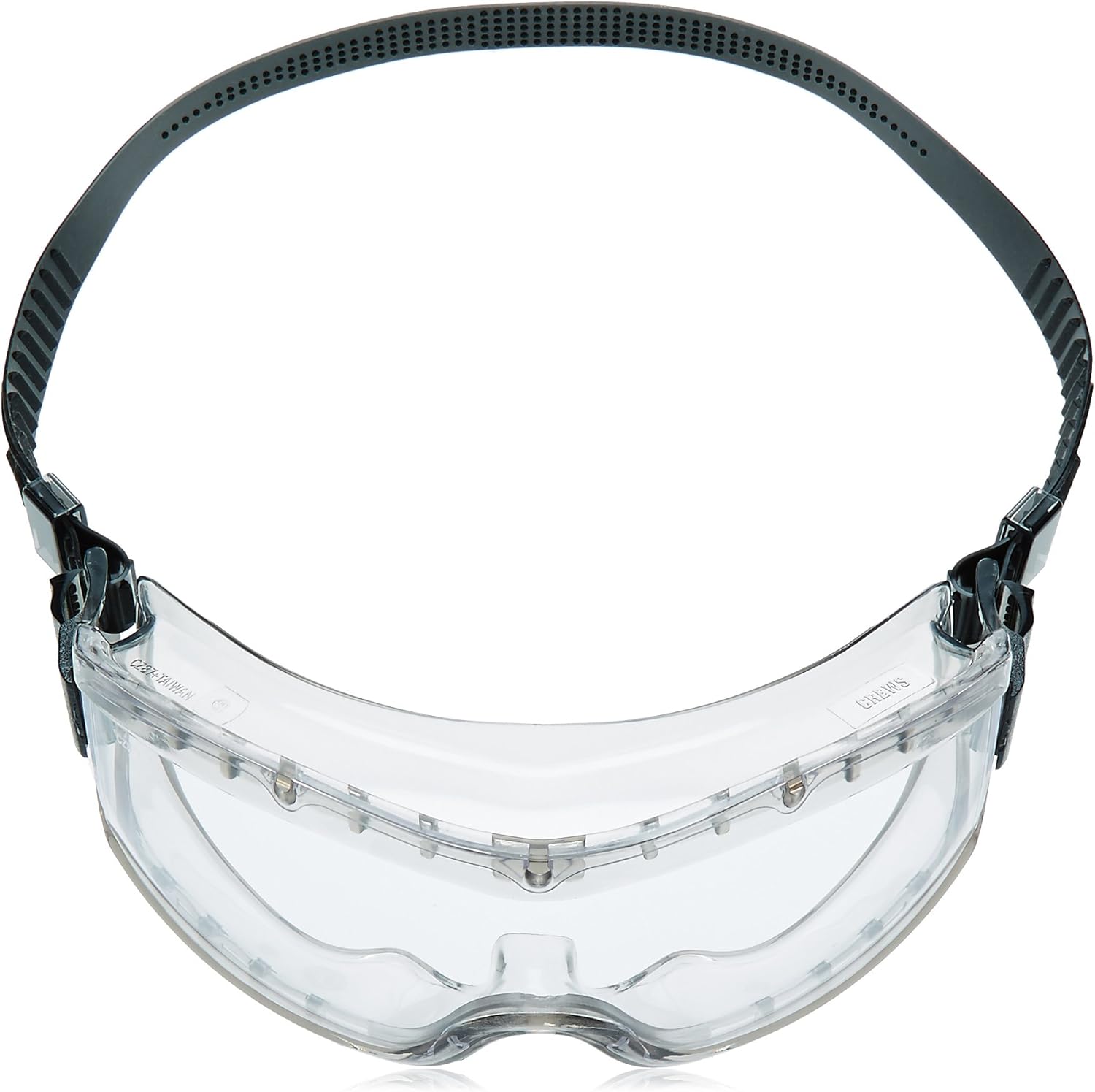 MCR Safety 2310AF Stryker Adjustable Polyvinyl Chloride Strap Stylish Goggle with Smoke Frame and Clear Anti-Fog Lens