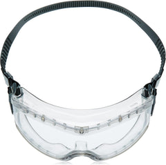 MCR Safety 2310AF Stryker Adjustable Polyvinyl Chloride Strap Stylish Goggle with Smoke Frame and Clear Anti-Fog Lens