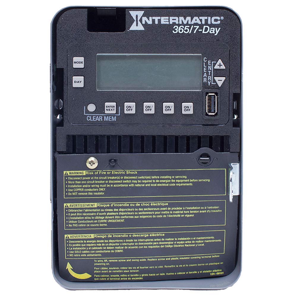 Intermatic ET2745C Electronic Timer 30 Amp 120 to 277VAC Voltage Operation Mode 7/365 Days Number of Channels 4