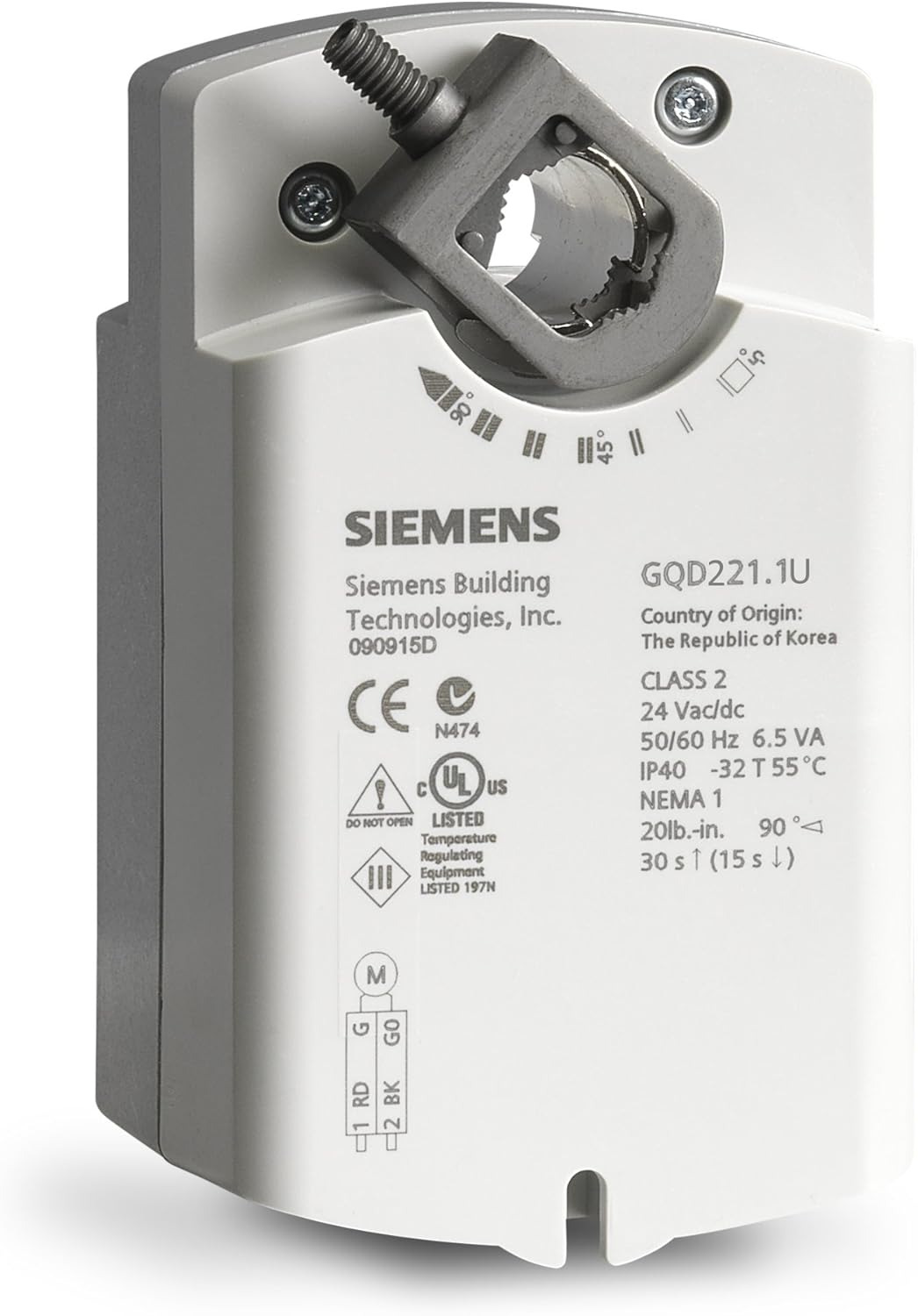 Siemens GQD221.1U SR,20 LB-IN, 2PT, 120VAC