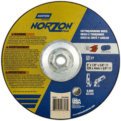 Norton 66253048897 NorZon Plus SGZ CA/ZA Type 27 Grinding Wheel 1/8 Inch 10 Pack