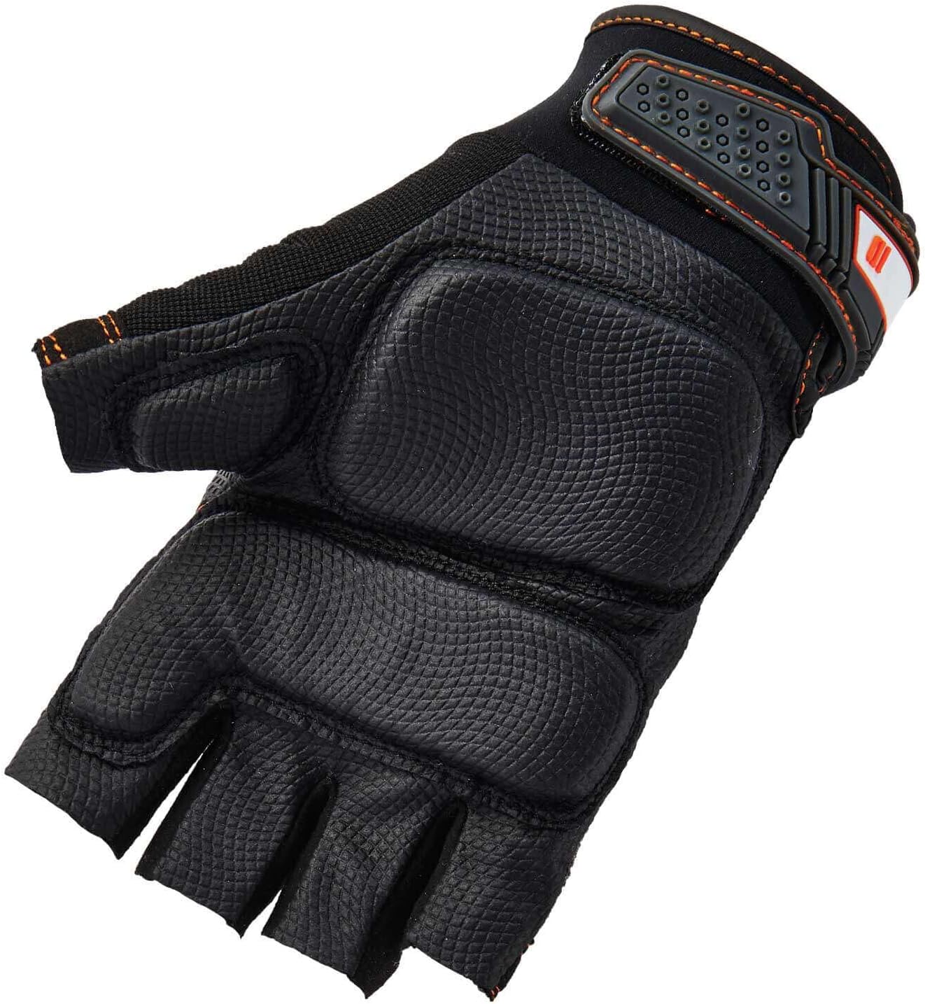 Ergodyne 17694 ProFlex 900 Impact Protection Work Gloves, Half-Finger, Large, Black